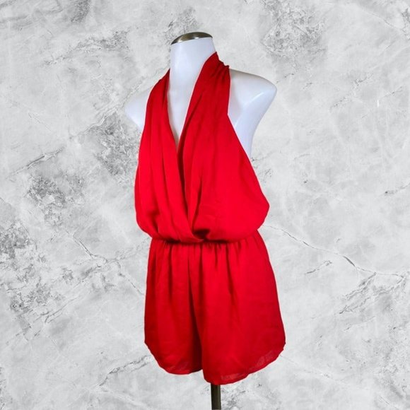Superdown Emma Halter Romper - Bright Red - Picture 3 of 12